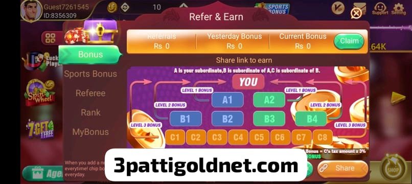 3 Patti Gold Bonus
